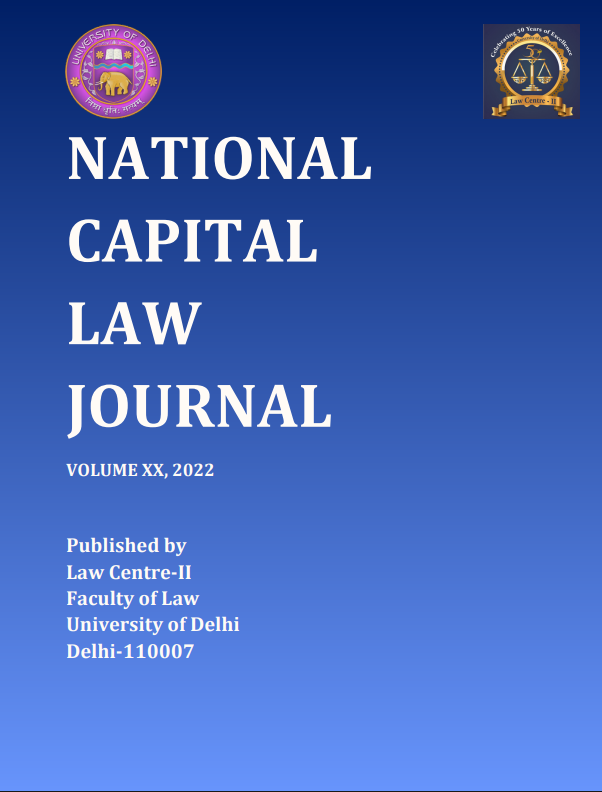 					View Vol. 20 (2022): National Capital Law Journal VOL. XX 2022
				