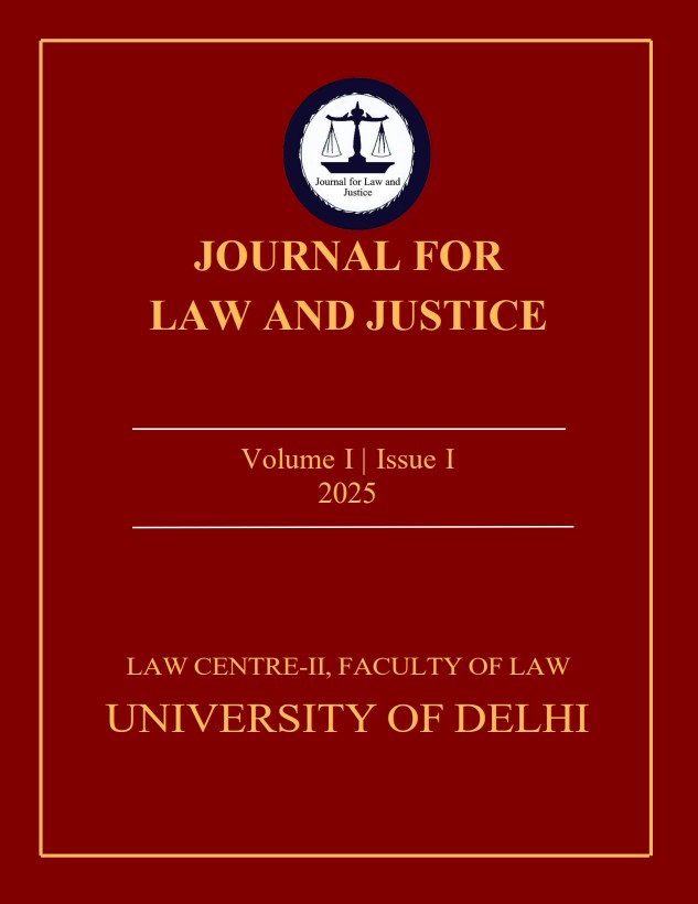 					View Vol. 1 No. 1 (2025): Delhi Journal for Law and Justice
				