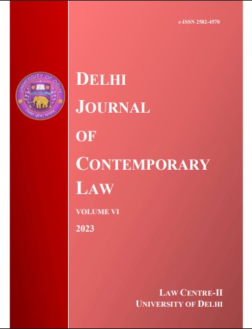 					View Vol. 6 (2023): Delhi Journal of Contemporary Law
				